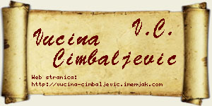 Vucina Cimbaljević vizit kartica